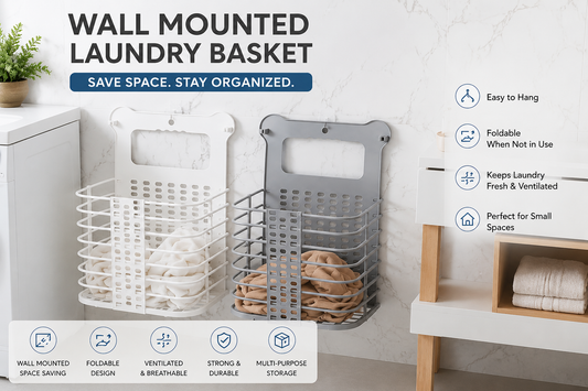 Wall Mounted Bathroom Hanging Laundry Basket