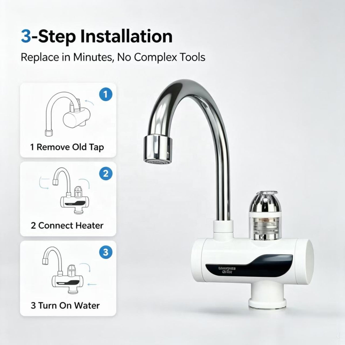 Instant Digital Water Heater Tap - Instant Hot Water