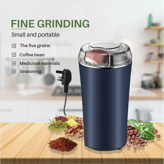 Portable Electric Coffee Grinder - One-Touch Quick Grinding for Spices, Grains & Coffee
