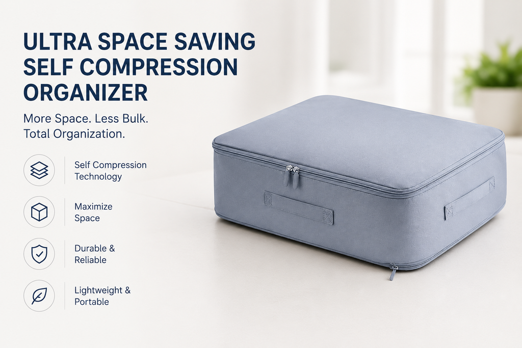 Ultra Space Saving Self Compression Organizer